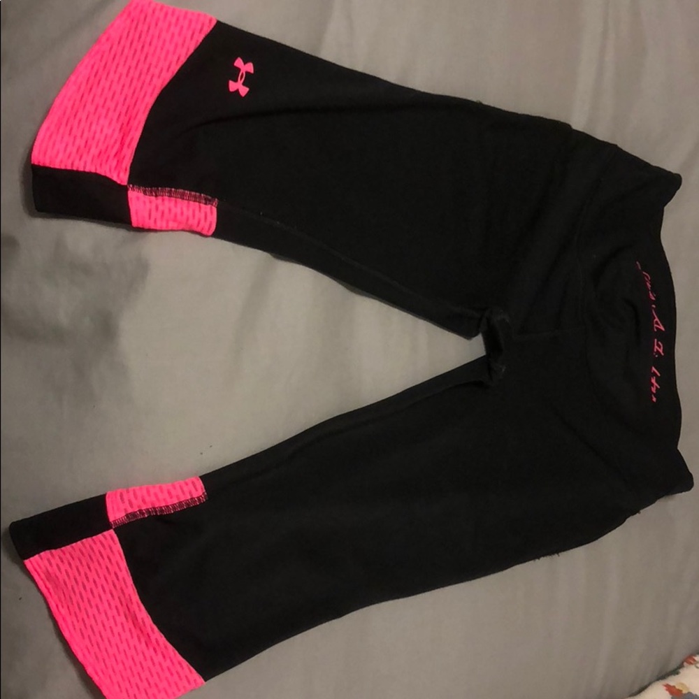 Cropped Pink Ribbon Under Armour Leggings